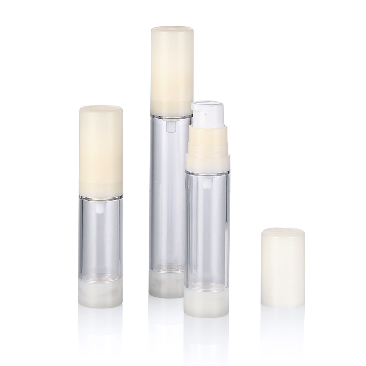 5ml 10 ml 15 ml 15 ml přizpůsobené bílé kosmetické plastové plastové plastové plastové láhev bez ovzduší je jemné lahvičky L04