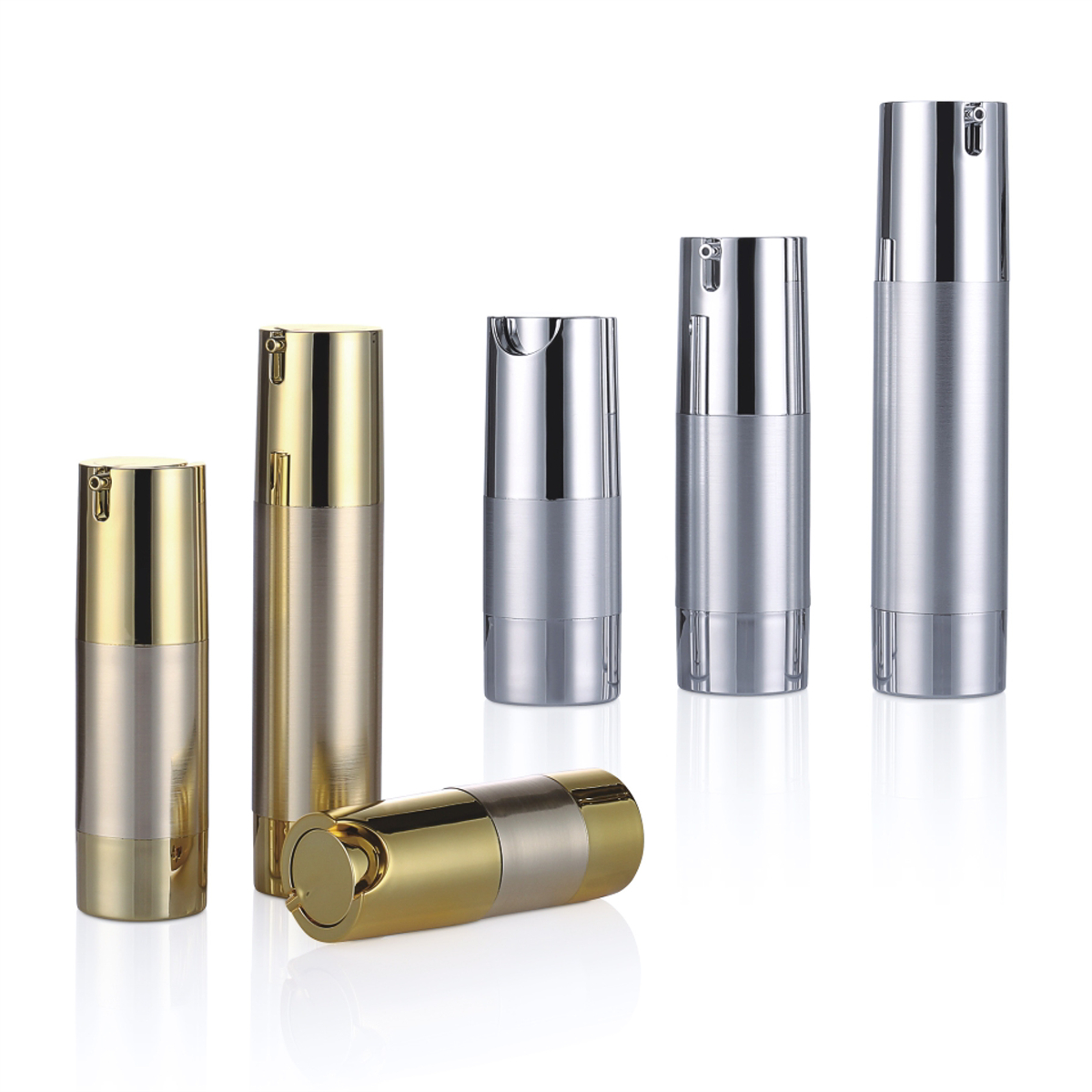 15ml 20 ml 30 ml 30ml Roll Gold Silver Lotion Pump Bottle With U Shape Head L05