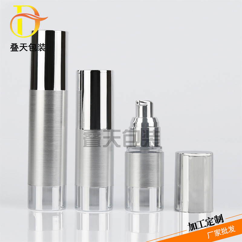 Rozdělená láhev Liquid Foundation Press Locion Bottle 15 30 50ml Travel Vzorek vakuová láhev